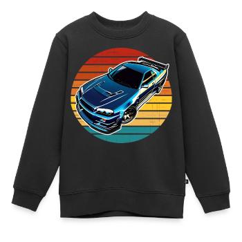 Jdm / Tuning / Turbocompresseur / Jantes / Chiptuning - Sweat Premium enfant bio - noir - Devant - AI Model Kid Female (0cm)