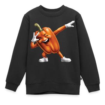 Paprika Geschenk - Kinder Premium Organic Sweatshirt - Schwarz - Vorne - AI Model Kid Female (0cm)