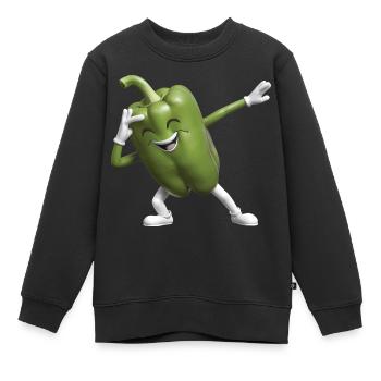 Paprika Geschenk - Kinder Premium Organic Sweatshirt - Schwarz - Vorne - AI Model Kid Female (0cm)