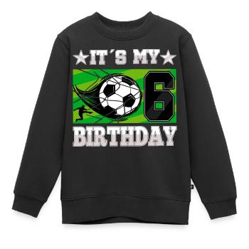 6th birthday Boy Soccer 6 Years Old Gifts - Kinder Premium Organic Sweatshirt - Schwarz - Vorne - AI Model Kid Female (0cm)