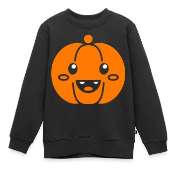 Citrouille - Sweat Premium enfant bio - noir - Devant - AI Model Kid Female (0cm)