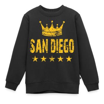 Étoiles de la couronne de San Diego - Sweat Premium enfant bio - noir - Devant - AI Model Kid Female (0cm)