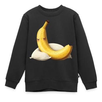 Banane - Kinder Premium Organic Sweatshirt - Schwarz - Vorne - AI Model Kid Female (0cm)