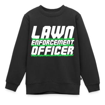 Tondre tondeuse à gazon Jardinier drôle - Sweat Premium enfant bio - noir - Devant - AI Model Kid Female (0cm)
