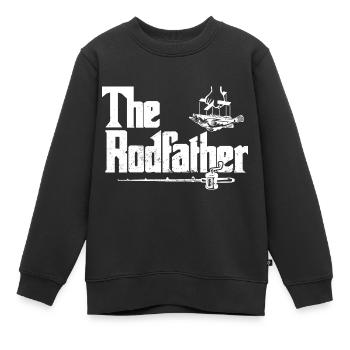 Fisherman Fishing Lover Father I Fishing Rod I - Kinder Premium Organic Sweatshirt - Schwarz - Vorne - AI Model Kid Female (0cm)