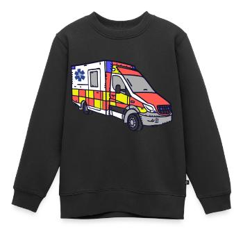 RTW Rettungsdienst Krankenwagen Einsatz Alarm NEF - Kinder Premium Organic Sweatshirt - Schwarz - Vorne - AI Model Kid Female (0cm)