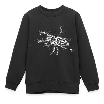 Cerf-volant - Sweat Premium enfant bio - noir - Devant - AI Model Kid Female (0cm)