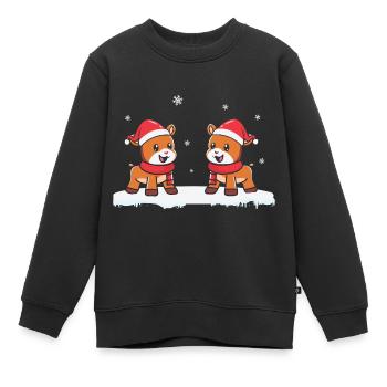 Cadeaux de Noël Noël - Sweat Premium enfant bio - noir - Devant - AI Model Kid Female (0cm)
