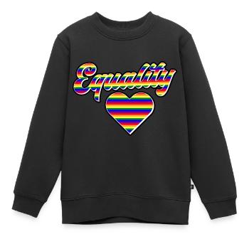 LGBT Equality - Kids Premium Organic Sweatshirt - black - Front - AI Model Kid Female (0cm)