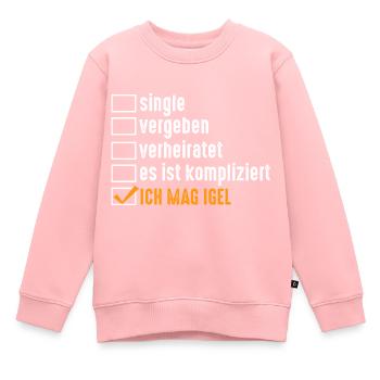 Tiermotiv Igel - Kinder Premium Organic Sweatshirt - Rosa - Vorne - AI Model Kid Female (0cm)