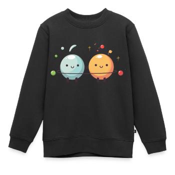 Cute Marbles - Kids Premium Organic Sweatshirt - black - Front - AI Model Kid Female (0cm)