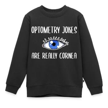 Lustiger Augenarzt Augenärztin - Kinder Premium Organic Sweatshirt - Schwarz - Vorne - AI Model Kid Female (0cm)