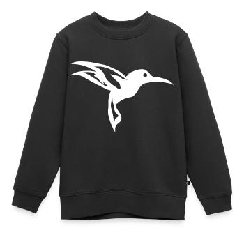 Colibri oiseau voler animal nature oiseaux coloré nectar - Sweat Premium enfant bio - noir - Devant - AI Model Kid Female (0cm)