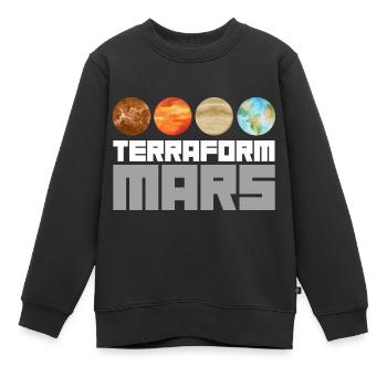 Occupy Mars Terraforming Retro Aeronautics Space - Kinder Premium Organic Sweatshirt - Schwarz - Vorne - AI Model Kid Female (0cm)