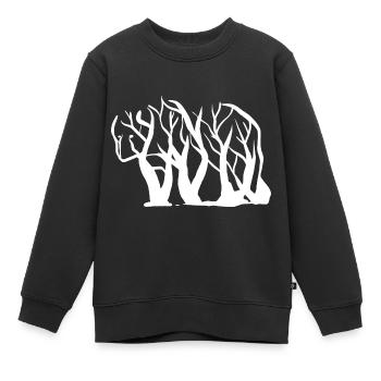 Baumbär Naturliebhaber Gift - Kinder Premium Organic Sweatshirt - Schwarz - Vorne - AI Model Kid Female (0cm)