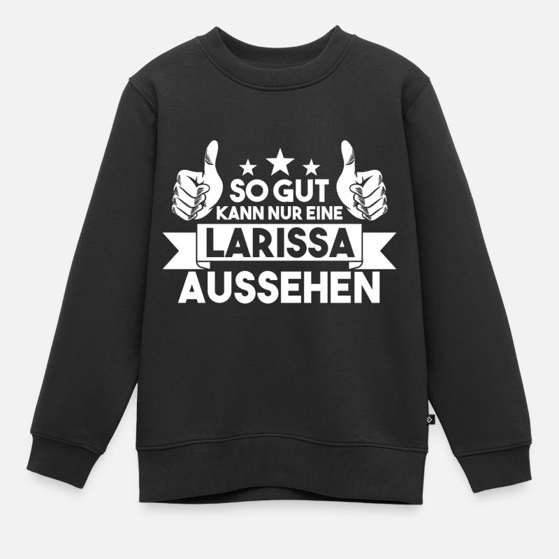 Larissa - Kinder Premium Organic Sweatshirt - Schwarz
