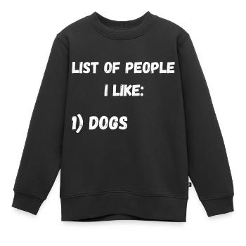 Chien Chien Chien Ami Chien Propriétaire Wauwau Drôle - Sweat Premium enfant bio - noir - Devant - AI Model Kid Female (0cm)