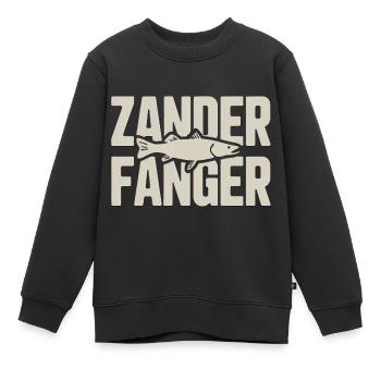Angler Design Zander Pêche au sandre Pêche au sandre - Sweat Premium enfant bio - noir - Devant - AI Model Kid Female (0cm)