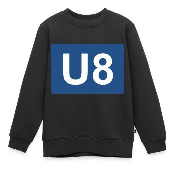 Berlin U-Bahn U8 - Kinder Premium Organic Sweatshirt - Schwarz - Vorne - AI Model Kid Female (0cm)