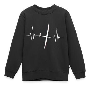 Planeurs Planeurs Planeurs Voler - Sweat Premium enfant bio - noir - Devant - AI Model Kid Female (0cm)
