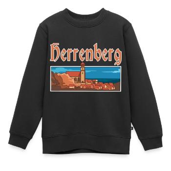 Herrenberg Stadt Altstadt Deutschland - Kinder Premium Organic Sweatshirt - Schwarz - Vorne - AI Model Kid Female (0cm)