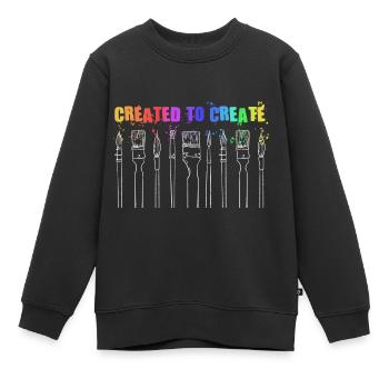 Peintre Artisan Profession Devis Cadeau - Sweat Premium enfant bio - noir - Devant - AI Model Kid Female (0cm)
