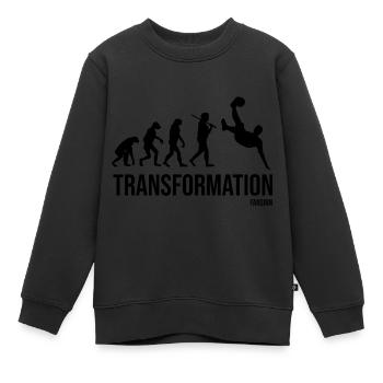 Fussball kicken Fußballspieler - Kinder Premium Organic Sweatshirt - Schwarz - Vorne - AI Model Kid Female (0cm)