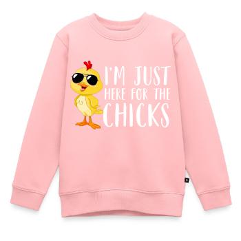 I'm Just Here For The Chicks Cute Easter Boys Kids - Kids Premium Organic Sweatshirt - rose - Front - AI Model Kid Female (0cm)