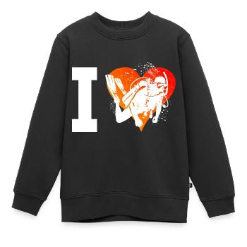 Free Dive Diving Tauchen Diver Scuba Diver - Kinder Premium Organic Sweatshirt - Schwarz - Vorne - AI Model Kid Female (0cm)