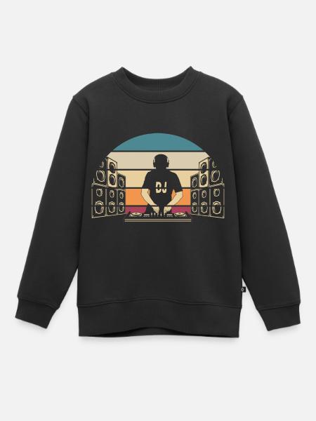 DJ Techno Musique Amateur Électro musiciens - Sweat Premium enfant bio - noir