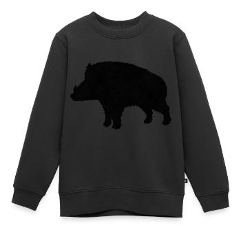 Sanglier - Sweat Premium enfant bio - noir - Devant - AI Model Kid Female (0cm)