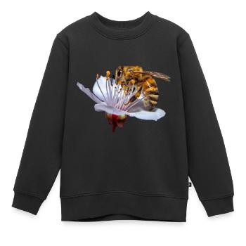 Biene / Biene - Kinder Premium Organic Sweatshirt - Schwarz - Vorne - AI Model Kid Female (0cm)