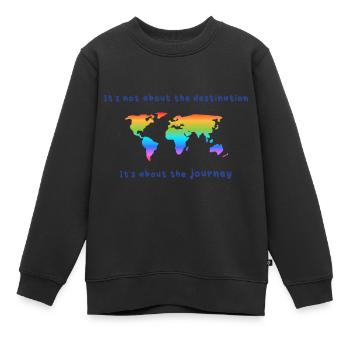 Rainbowworld - It's about the journey - Kinder Premium Organic Sweatshirt - Schwarz - Vorne - AI Model Kid Female (0cm)