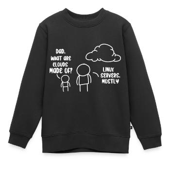 Cloud Storage Data Server Information Technology - Kids Premium Organic Sweatshirt - black - Front - AI Model Kid Female (0cm)
