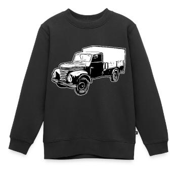Framo pritsche Transporter Lkw DDR IFA Oldtimer - Kinder Premium Organic Sweatshirt - Schwarz - Vorne - AI Model Kid Female (0cm)