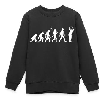 Evolution Golf - Golfeur - Sweat Premium enfant bio - noir - Devant - AI Model Kid Female (0cm)