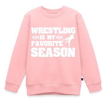 Lutte - Sweat Premium enfant bio - rose - Devant - AI Model Kid Female (0cm)