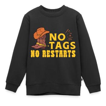 Keine Tags Keine Neustarts - Kinder Premium Organic Sweatshirt - Schwarz - Vorne - AI Model Kid Female (0cm)