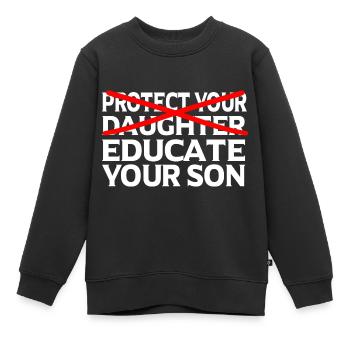Feministin Feminismus Emanzipation Geschenk - Kinder Premium Organic Sweatshirt - Schwarz - Vorne - AI Model Kid Female (0cm)