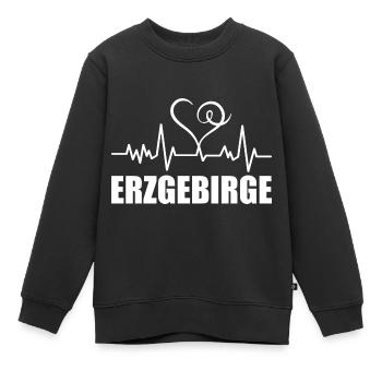 Heartbeat Erzgebirge - Kinder Premium Organic Sweatshirt - Schwarz - Vorne - AI Model Kid Female (0cm)