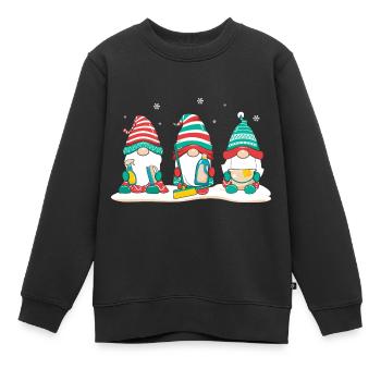 Cadeaux de Noël Noël - Sweat Premium enfant bio - noir - Devant - AI Model Kid Female (0cm)