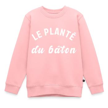 Le planté de bâtons - Sweat Premium enfant bio - rose - Devant - AI Model Kid Female (0cm)