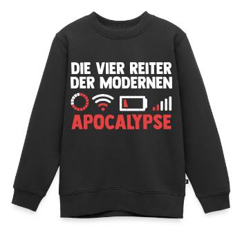 Die vier Reiter der modernen Apocalypse - Kinder Premium Organic Sweatshirt - Schwarz - Vorne - AI Model Kid Female (0cm)