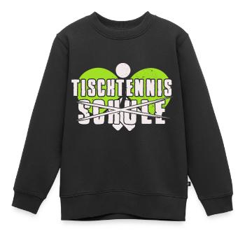 Tennis de table au lieu de l’école Joueur de tennis de table - Sweat Premium enfant bio - noir - Devant - AI Model Kid Female (0cm)