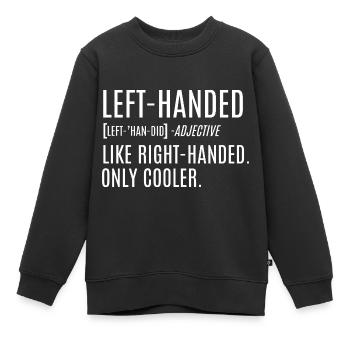 Gaucher comme droitier uniquement refroidisseur - Sweat Premium enfant bio - noir - Devant - AI Model Kid Female (0cm)