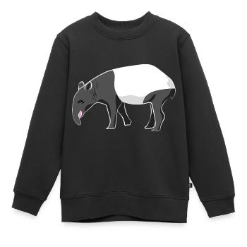 Tapir Zootier - Kinder Premium Organic Sweatshirt - Schwarz - Vorne - AI Model Kid Female (0cm)