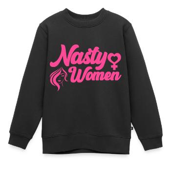 Rechte der Frauen Ermächtigung Feministisch Gesche - Kinder Premium Organic Sweatshirt - Schwarz - Vorne - AI Model Kid Female (0cm)