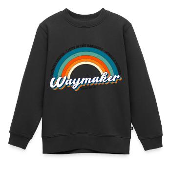 Waymaker Promise Keeper Miracle Worker , Jahrgang - Kinder Premium Organic Sweatshirt - Schwarz - Vorne - AI Model Kid Female (0cm)