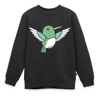 Kolibri - Kinder Premium Organic Sweatshirt - Schwarz - Vorne - AI Model Kid Female (0cm)