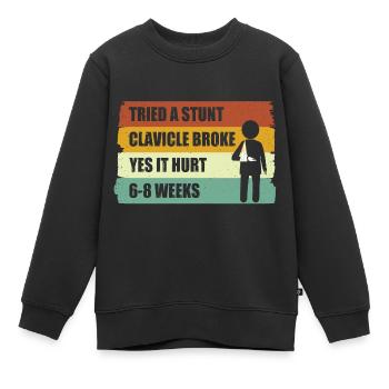 Clavicule cassée Clavicule cassée - Sweat Premium enfant bio - noir - Devant - AI Model Kid Female (0cm)